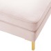 Ardent Performance Velvet Ottoman in Pink