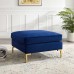 Ardent Performance Velvet Ottoman in Navy