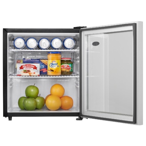 Danby 1.6 cu. ft. Compact Glass Door Fridge in Platinum