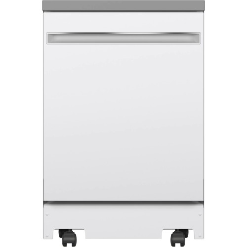 GEÂ® 24" Stainless Steel Interior Portable Dishwasher with Sanitize Cycle