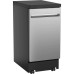 GEÂ® 18" Stainless Steel Interior Portable Dishwasher with Sanitize Cycle