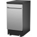 GEÂ® 18" Stainless Steel Interior Portable Dishwasher with Sanitize Cycle