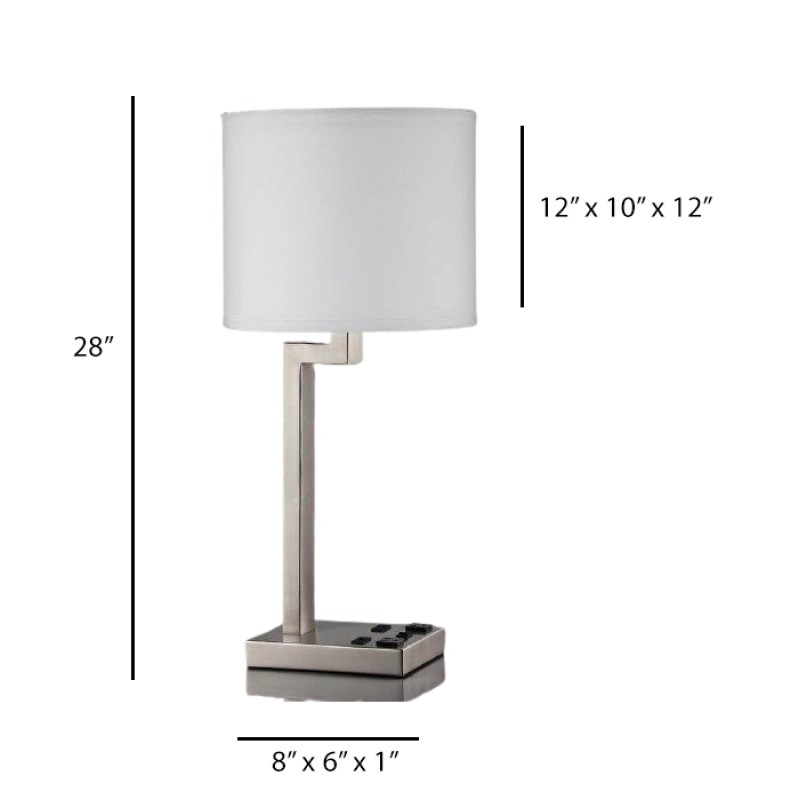 Single Table Lamp with USB Port