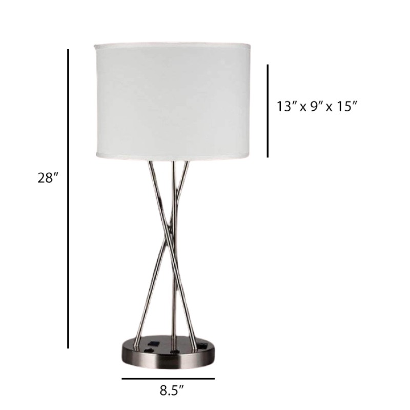 Single Table Lamp with USB Port