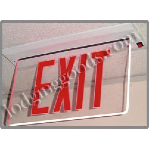 Recessed Mount, Edge-Lit Exit Sign