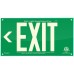 Green Acrylic EXIT Sign (Arrow left), 7 inch letters