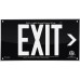 Black Acrylic EXIT Sign (Arrow right), 7 inch letters