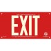 Red Aluminum Sign, EXIT, unframed