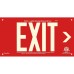 Red Aluminum Sign, EXIT (Arrow right), unframed