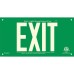 Green Aluminum Sign, EXIT, unframed