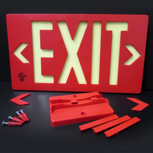 100-foot LED Activation EXIT sign, red