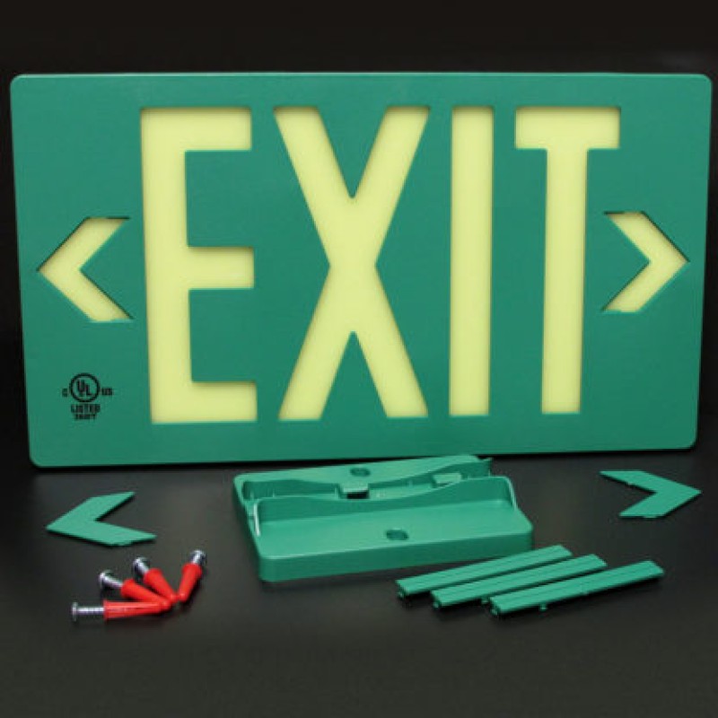 100-foot LED Activation EXIT sign, green