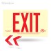 Rigid PVC Plastic EXIT Sign, unframed, red letters (6 in)