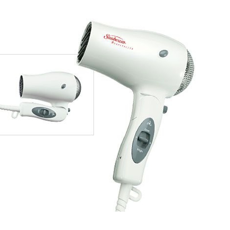 Sunbeam Folding Hand-Held Hair Dryer (White) 1635