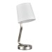 Brushed Nickel Table Lamp with one Outlet