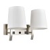 Wall Lamps Brushed Nickel Two Outlet