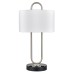 Table Lamp Brushed Nickel Powder Coated Matte Black With Two Outlet