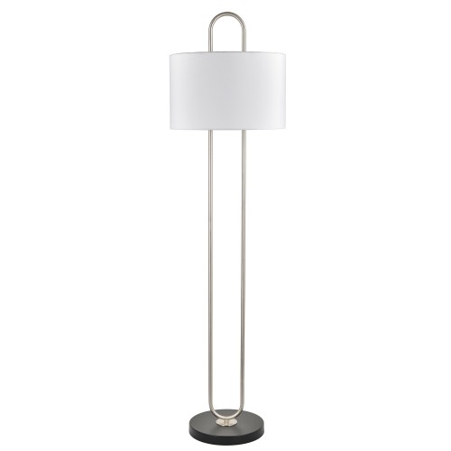 Floor Lamp Brushed Nickel Plus Powder Coated Matte Black Without USB