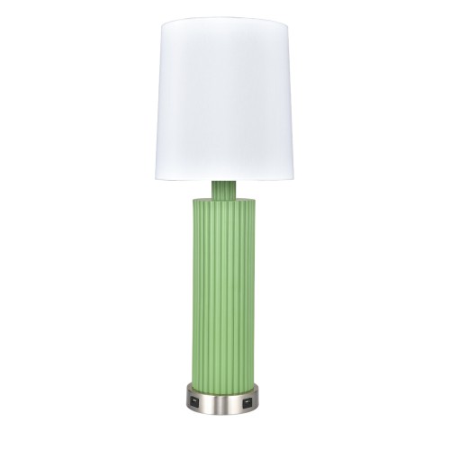 Table Lamp Green With two USB