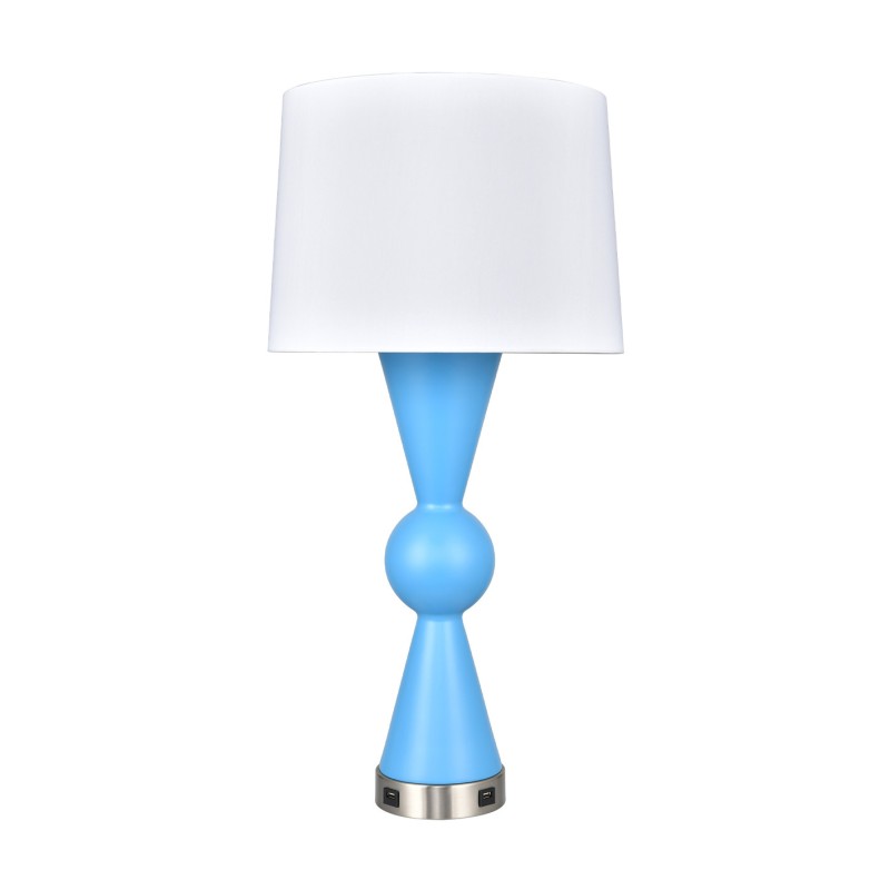 Table Lamp Blue With two USB