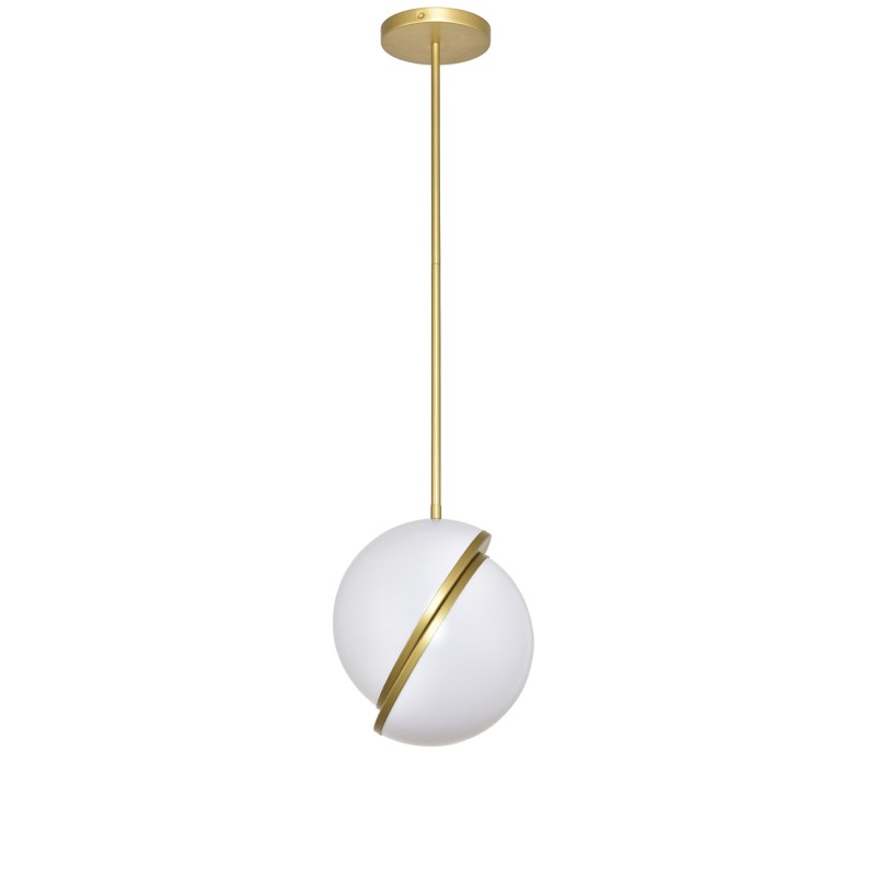 Pendant Lamp-Stained Brass Hardwired