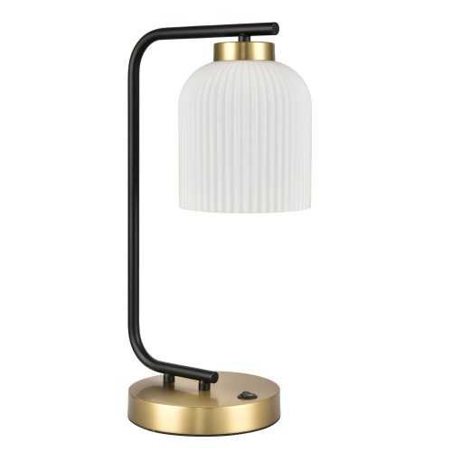 Table Lamps Plated Brushed Brass plus Powder Coated Matte Black