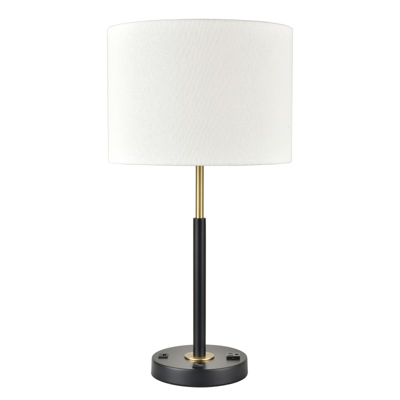 Table Lamps Plated Brushed Brass Plus Powder Coated Matte Black 60W