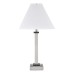 Table Lamp Brushed Nickel Plus Ebony Wood Accents with One USB