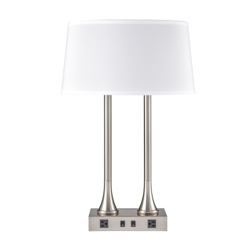 Table Lamps Brushed Nickel 100W Without Qi Wireless Charger