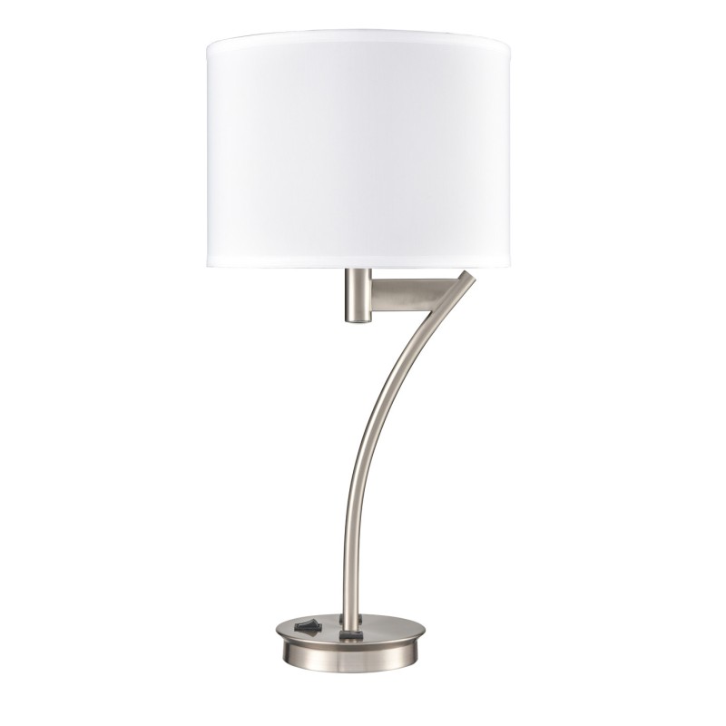 Table Lamps Brushed Nickel 60W With Two Switch