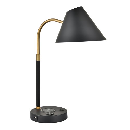 Table Lamps Satin Brass Plus Powder Coated Matte Black