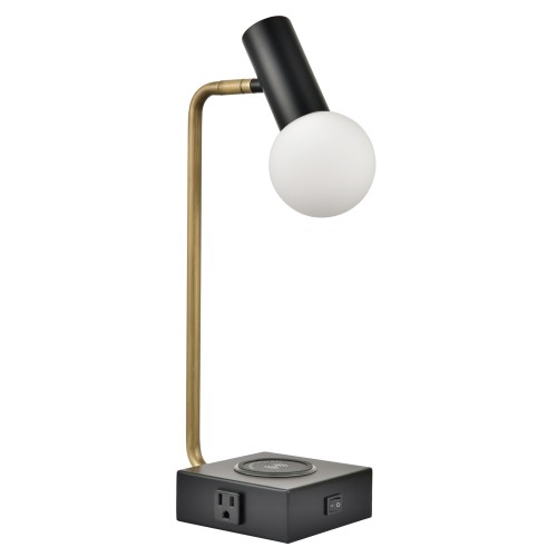 Table Lamps Powder Coated Matte Black USB