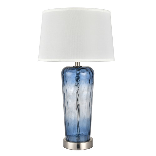 Table Lamps Brushed Nickel Plus Blue