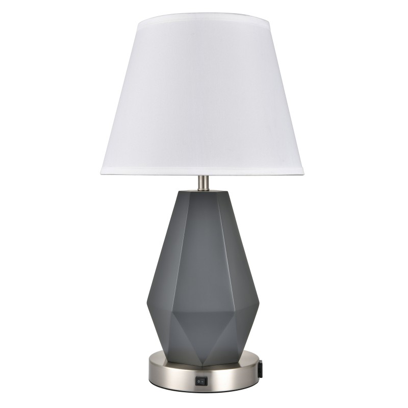 Table Lamps Brushed Nickel Plus Powder Coated Grey