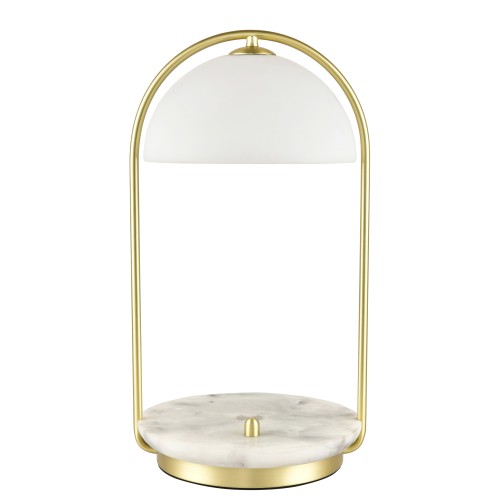 Table Lamps Plated Satin Brass E26 MAX 5W LED Type G