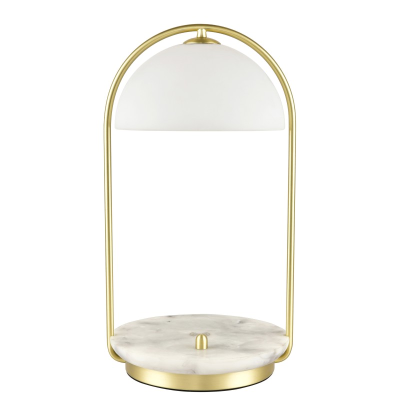 Table Lamps Plated Satin Brass E26 MAX 5W LED Type G