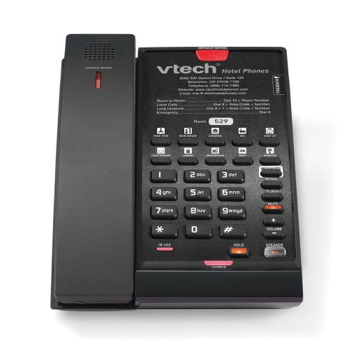 1-Line Contemporary Analog Cordless Phone with Battery Backup VTech