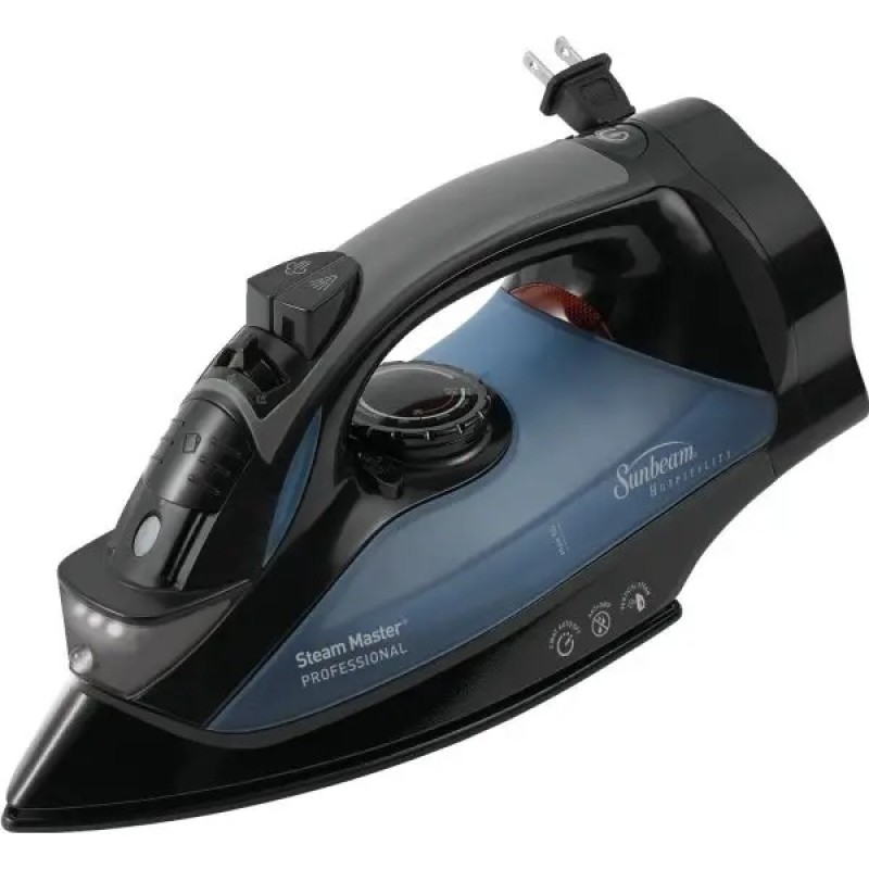 Sunbeam GreenSense SteamMaster Full Size Professional Iron with Retractable Cord and ClearView, Black  004275-200-000