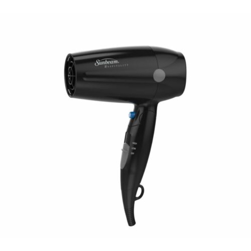 Sunbeam Folding 1875W Hand-Held Hair Dryer, Black HD3005-005