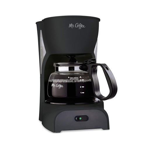 Mr. Coffee 4-Cup Coffeemaker, Black