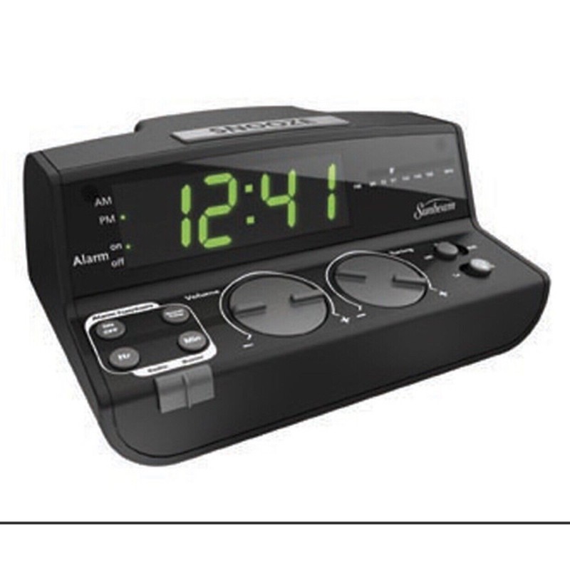 Sunbeam Clock Radio, Black  CR 1001-005