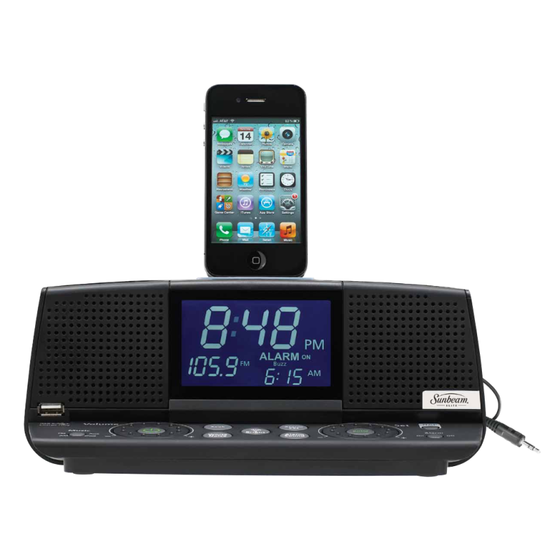 Sunbeam Elite Clock Radio, Black   CR1003-005