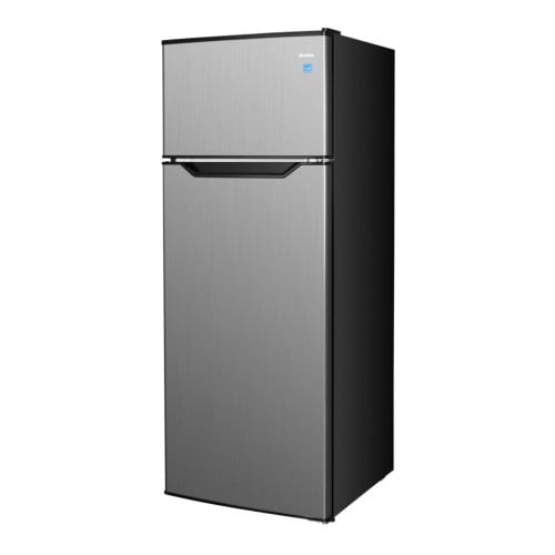 Danby 7.4 cu. ft. Apartment Size Fridge Top Mount in Stainless Steel