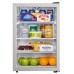 Danby 2.6 cu. ft. Compact Glass Door Fridge in Platinum