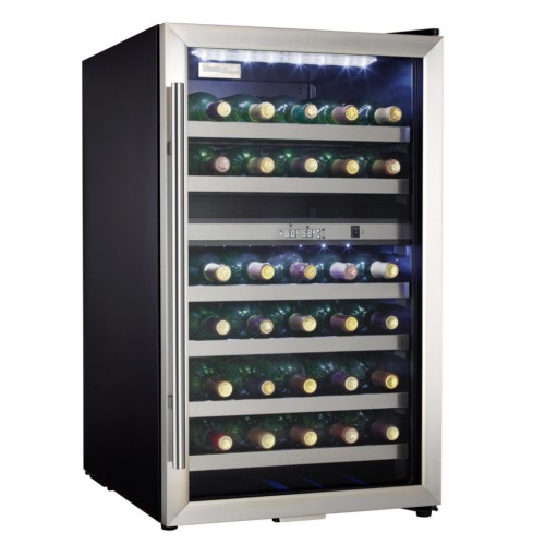 Danby Designer 38 Bottle Free-Standing Wine Cooler in Black Stainless Steel