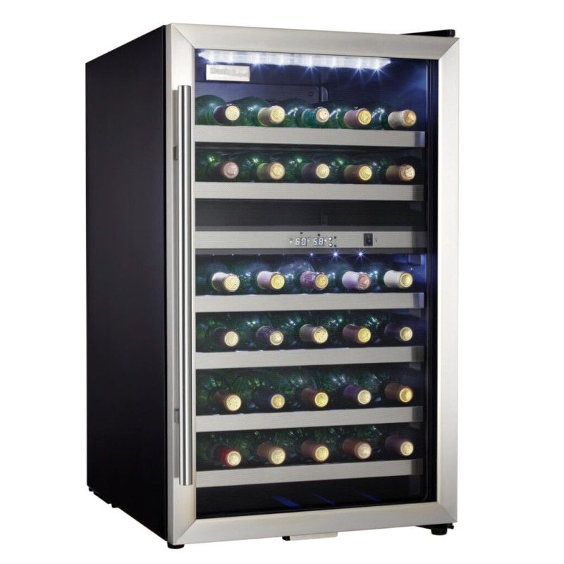 Danby Designer 38 Bottle Free-Standing Wine Cooler in Black Stainless Steel