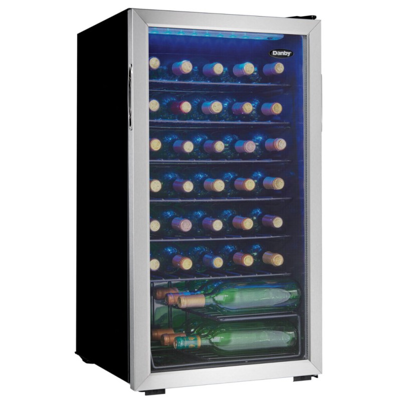 Danby 36 Bottle Free-Standing Wine Cooler in Stainless Steel