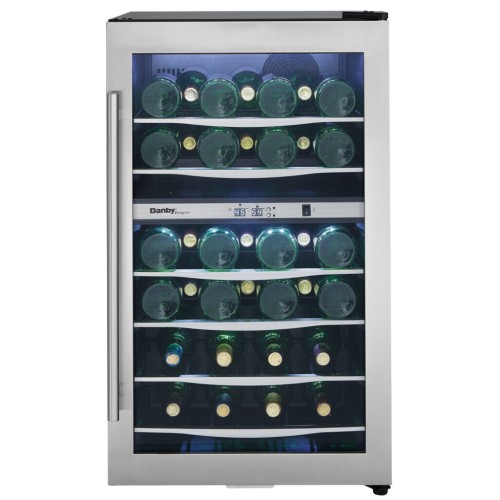 Danby 38 Bottle Free-Standing Wine Cooler in Stainless Steel