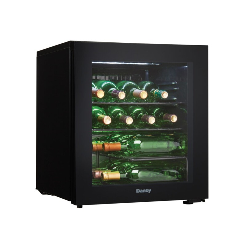 Danby 16 Bottle Free-Standing Wine Cooler in Black