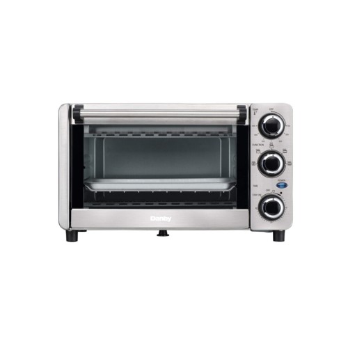 Danby 0.4 cu ft/12L 4 Slice Countertop Toaster Oven in Stainless Steel